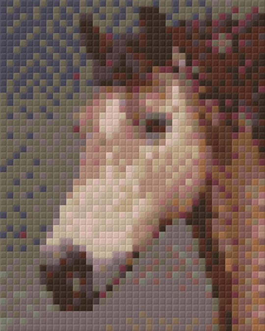 Horse Head One [1] Baseplate PixelHobby Mini-mosaic Art Kit